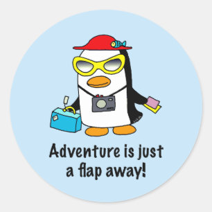 Adesivo Pinguim Turista Aventura ao Alcance