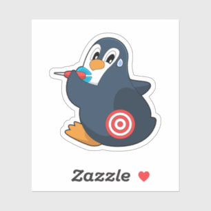 Adesivo Pinguin Darts Dart Dartboard