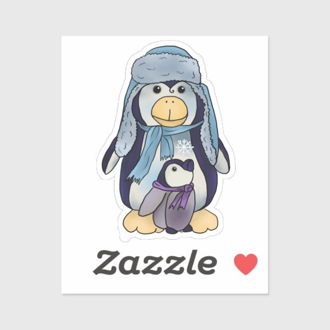 Adesivo Pinguin mit Kind (Folha)
