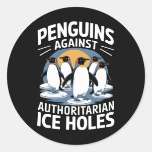 Adesivo Pinguins Anti-Trump Resiste Contra Autoria I