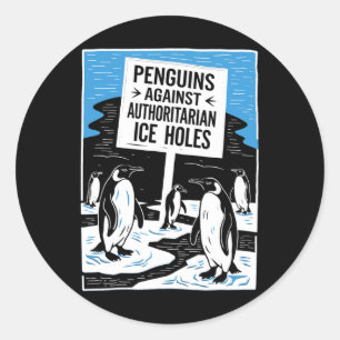 Adesivo Pinguins Anti-Trump Resiste Contra Autoria I