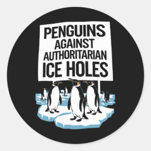 Adesivo Pinguins Anti-Trump Resiste Contra Autoria I