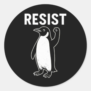 Adesivo Pinguins Contra Ativista Pinguim Resistem