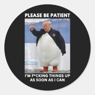 Adesivo Pinguins contra Tarifas Anti-Trump