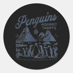 Adesivo Pinguins Contra Tarifas Ouviram Ilha Engraçada Tru