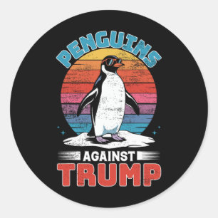 Adesivo Pinguins Contra Trump Penguin Flippers Up Anti Tr