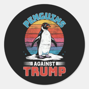 Adesivo Pinguins Contra Trump Penguin Flippers Up Anti Tr