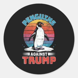 Adesivo Pinguins Contra Trump Penguin Flippers Up Anti Tr