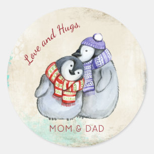Adesivo Pinguins Cudlong Personalizados para Natal