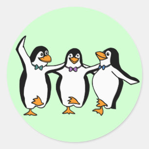 Adesivo Pinguins da dança