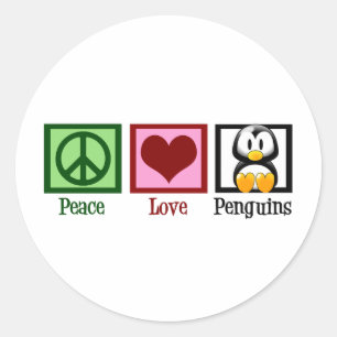 Adesivo Pinguins de Amor pela Paz