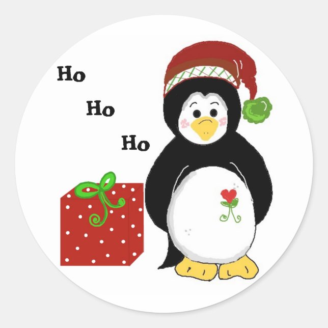 Adesivo Pinguins de Natal (Frente)