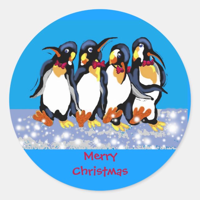 Adesivo Pinguins de Natal (Frente)