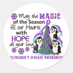 Adesivo Pinguins de Natal Doença de Alzheimer