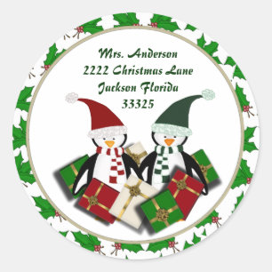Adesivo Pinguins de Natal e Stickers