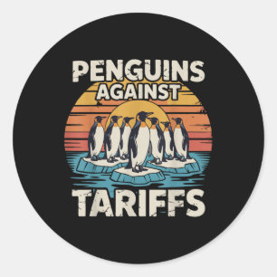 Adesivo Pinguins Engraçados Contra Tarifas Anti Tarifas Pe
