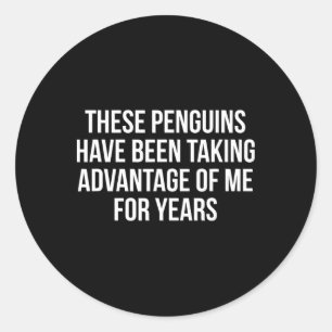Adesivo Pinguins Engraçados Tarifas Sarcasmo Político Humo