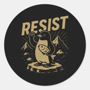 Adesivo Pinguins Gráficos Engraçados Resistem Pinguim Cont