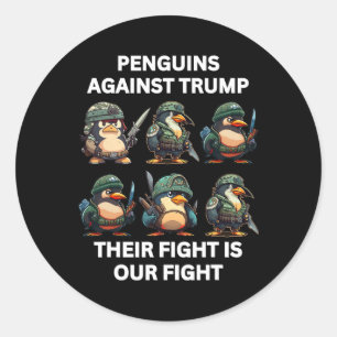 Adesivo Pinguins Irritados Contra Trump A Luta Deles É Nos