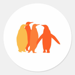 Adesivo Pinguins Laranja