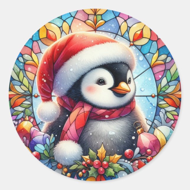 Adesivo Pinguins redondos (Frente)
