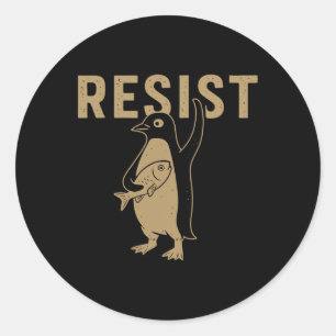Adesivo Pinguins resistentes aos pinguins sutil antitrump