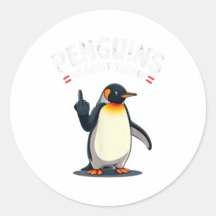 Adesivo Pinguins Sarcásticos Contra Trump