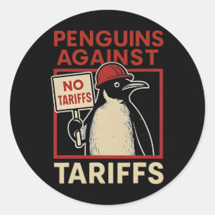 Adesivo Pinguins sem tarifas resistem a pinguins protestam