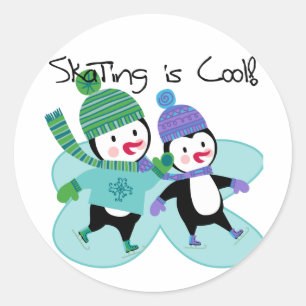 Adesivo Pinguins Skating é Legal