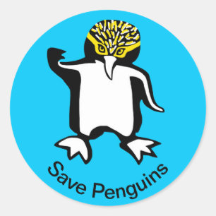 Adesivo PINGUINS - Vida selvagem - Azul