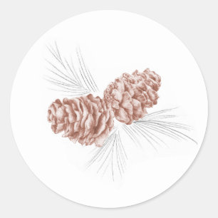 Adesivo Pinhas, cinza castanho, casamento no inverno