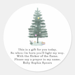 Adesivo Pinheira aquarela - Orações para bebê