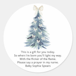 Adesivo Pinheira aquarela - Orações para bebê