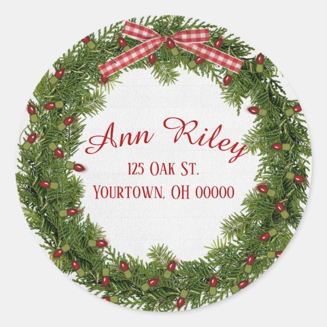 Adesivo Pinheira de Natal com luzes (Frente)