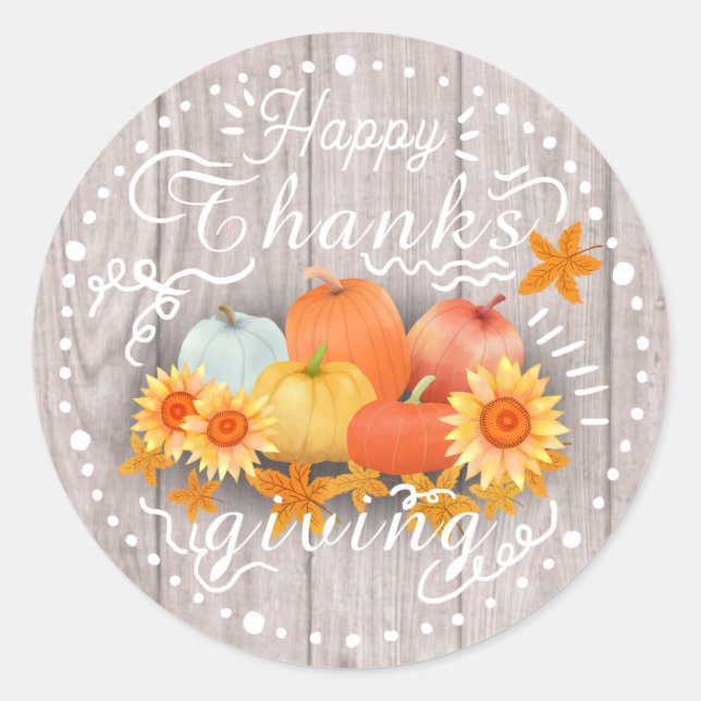 Adesivo Pinheiro-de-abóbora de outono (Frente)