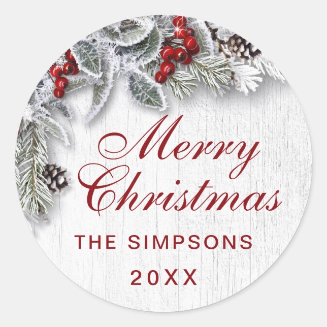 Adesivo Pinheiro de Natal Folha de Carvalho Ramagem Rústic (Frente)