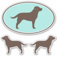 Pinheiros de chocolate Labrador Retriever Silhouev