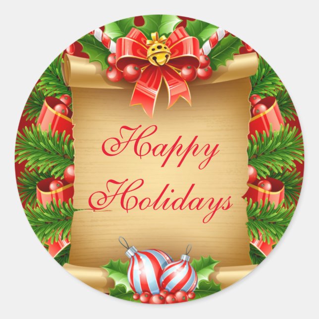 Adesivo Pinheiros de férias felizes (Frente)