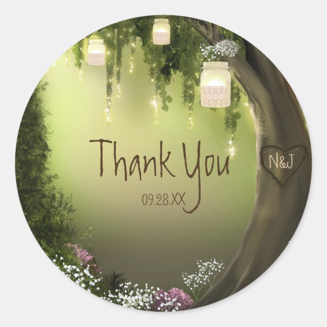 Adesivo Pinheiros-Favoritos de Jardim Florestal Encantado  (Frente)