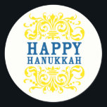 Adesivo Pinheiros Feriados Felizes de Hanukkah<br><div class="desc">Feliz Hanukkah!</div>