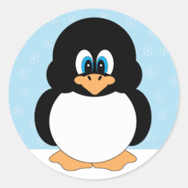 Adesivo Pinheiros Pinguins de Cartoon Bonitos
