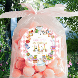 Adesivo Pink Alice in Wonderland 5th Birthday  