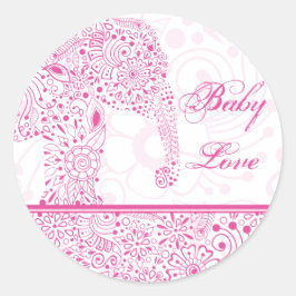 Adesivo Pink Baby Love Elepher Sticker