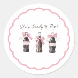Adesivo Pink Baby Soda Ready to POP Round Sticker