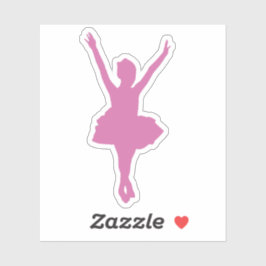 Adesivo Pink Ballerina silhouette