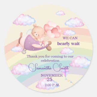 Adesivo Pink Bear Pastel Airplane Balloon