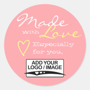 Adesivo Pink Blush Simples feito com Modelo de Logotipo Ap