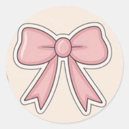Adesivo Pink Bow Aesthetic Cutesy Vinyl Sticker