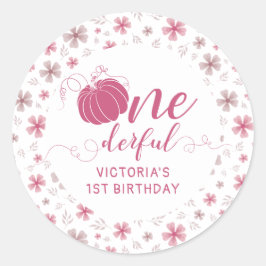 ADESIVO PINK BOW & ARCH FALL PUMPKIN FLOWERS BIRTHDAY