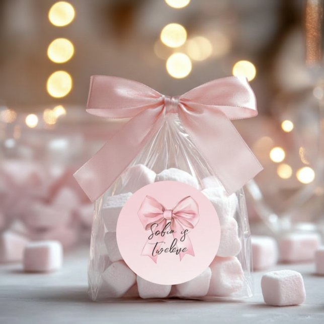 Adesivo Pink Bow Twelve Birthday  (Criador carregado)